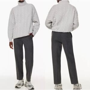 Aritzia The Group by Babaton Jimmy Pants Charcoal Grey Flannel Trousers Size XS